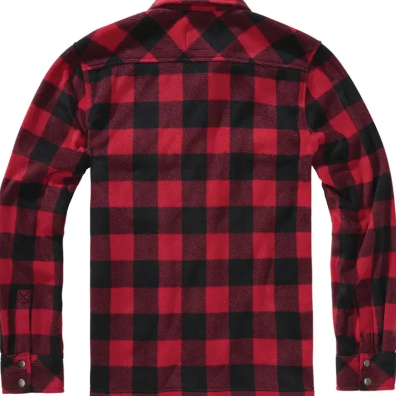 Chemise polaire homme Jeff ® - Rouge et noire - Manches longues*Brandit Online