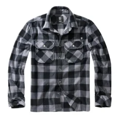 Chemise polaire homme manches longues Jeff ® - Gris et noir*Brandit Best