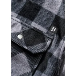 Chemise polaire homme manches longues Jeff ® - Gris et noir*Brandit Best