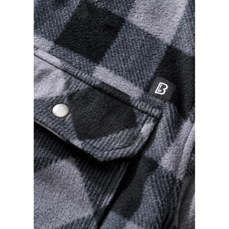 Chemise polaire homme manches longues Jeff ® - Gris et noir*Brandit Best