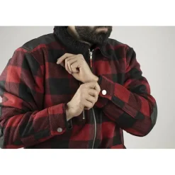 Chemise polaire matelassée homme rouge ® - Manches longues - 390 g/m²*LMA Discount