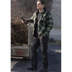 Chemise polaire matelassée homme verte ® - Manches longues - 390 g/m²*LMA Outlet