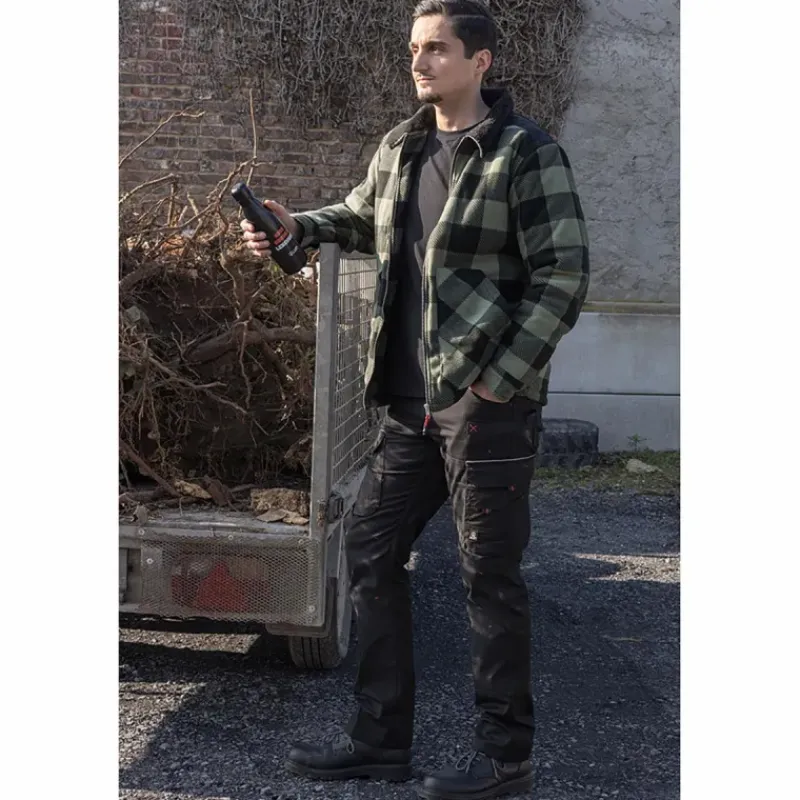 Chemise polaire matelassée homme verte ® - Manches longues - 390 g/m²*LMA Outlet