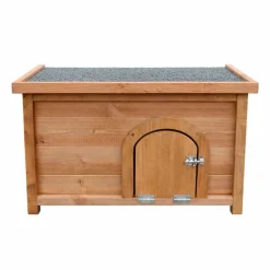 Clapier en bois d'épicéa pour lapin - 60x40x40 cm - Naturel* Best