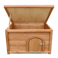 Clapier en bois d'épicéa pour lapin - 60x40x40 cm - Naturel* Best