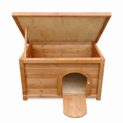 Clapier en bois d'épicéa pour lapin - 60x40x40 cm - Naturel* Best