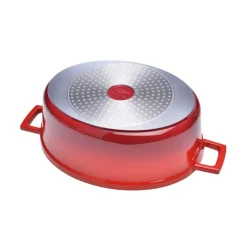 Cocotte en fonte aluminium ovale rouge 4 L*Pradel France Sale