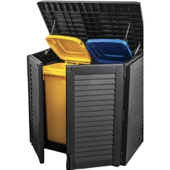 Coffre de jardin avec 2 portes verrouillable 117 x 74 x 110 cm* Best