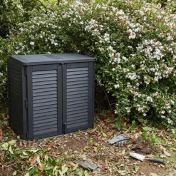 Coffre de jardin avec 2 portes verrouillable 117 x 74 x 110 cm* Best