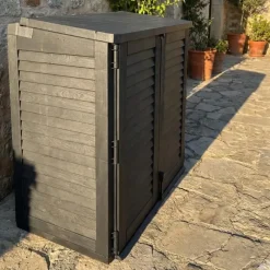 Coffre de jardin avec 2 portes verrouillable 117 x 74 x 110 cm* Best