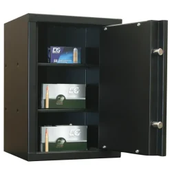 Coffre-fort acier 2mm double cylindre 18mm serrure 6 lames époxy*Jiga Diffusion