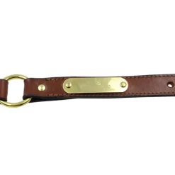 Collier à graver sur plaque laiton cuir noisette 4 tailles* Online