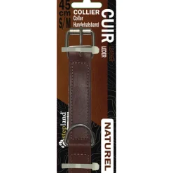 Collier cuir de buffle marron S/M 45 cm*Stepland Clearance