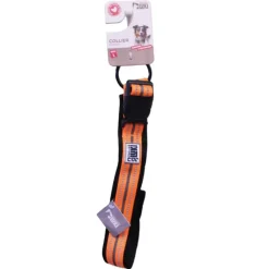 Collier réfléchissant orange néoprène nylon pour chien 50/75 cm* Hot