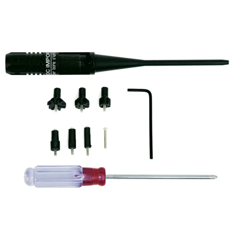 Collimateur laser universel 5 adapatateurs alu noir mat L155 mm*