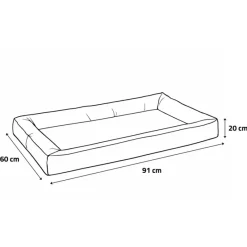 Coussin Matelas Imperméable Bleu 91x60x20cm Antidérapant* Hot