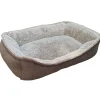 Coussin rectangulaire antidérapant pour chien - 70x55x16cm Marron & Beige* New
