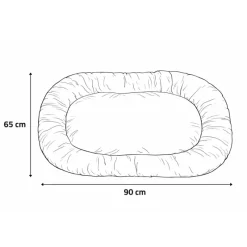 Coussin velvet antidérapant taupe 90x65 cm pour chien*Mon ami Luki Clearance