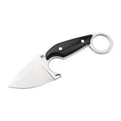 Couteau Enki - Lame Drop Point 5,8 cm en Acier 440B avec Manche Micarta Noir*BOKER MAGNUM Outlet