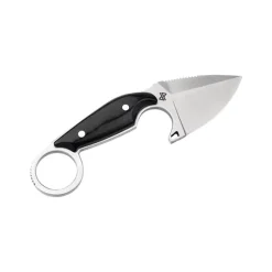 Couteau Enki - Lame Drop Point 5,8 cm en Acier 440B avec Manche Micarta Noir*BOKER MAGNUM Outlet