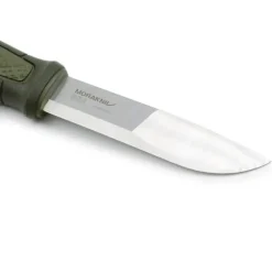 Couteau Kansbol lame acier Sandvik 10,9cm manche caoutchouc vert*Mora Best