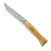 Couteau carbone N°7 lame acier inox 8cm manche hêtre*OPINEL Discount
