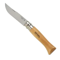 Couteau carbone N°7 lame acier inox 8cm manche hêtre*OPINEL Discount