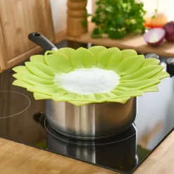 Couvercle anti-débordement silicone 33cm feuilles cuisine*Pradel France Online