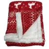 Couverture Noël Sherpa Rouge 100x75cm* Outlet