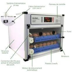 Couveuse Automatique PRO ® 136 Œufs - Incubation Haute Performance*Couvitech Best