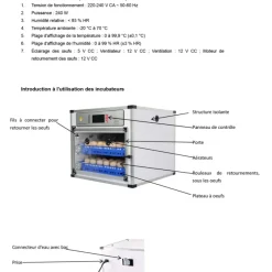 Couveuse Automatique PRO ® 136 Œufs - Incubation Haute Performance*Couvitech Best