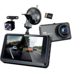Dashcam avant/arrière HD + carte microSD 32Go incluse*