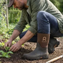 Demi bottes Clean Garden souples imperméables marron 40 à 47*Rouchette Outlet