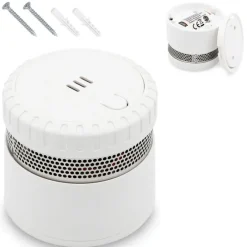 Détecteur de fumée Compact alarme 85db blanc Ø 5.5 x 5 cm*