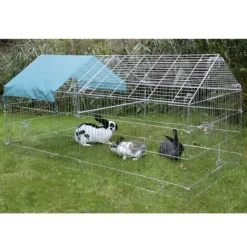 Enclos extérieur zingué avec bâche petits animaux* Sale