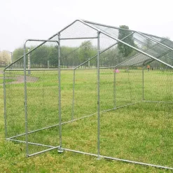 Enclos pour volailles 6x3x2m - 18m² en tube galvanisé et toile PE imperméable* New