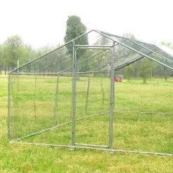 Enclos pour volailles 6x3x2m - 18m² en tube galvanisé et toile PE imperméable* New