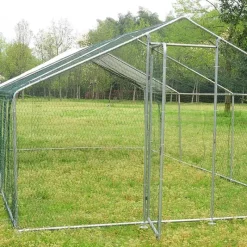 Enclos pour volailles 6x3x2m - 18m² en tube galvanisé et toile PE imperméable* New