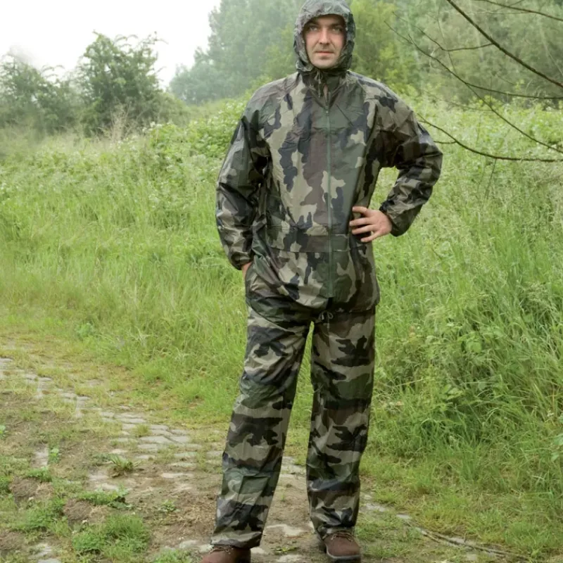 Ensemble de pluie imperméable polyester camo CE M à 3XL*Percussion