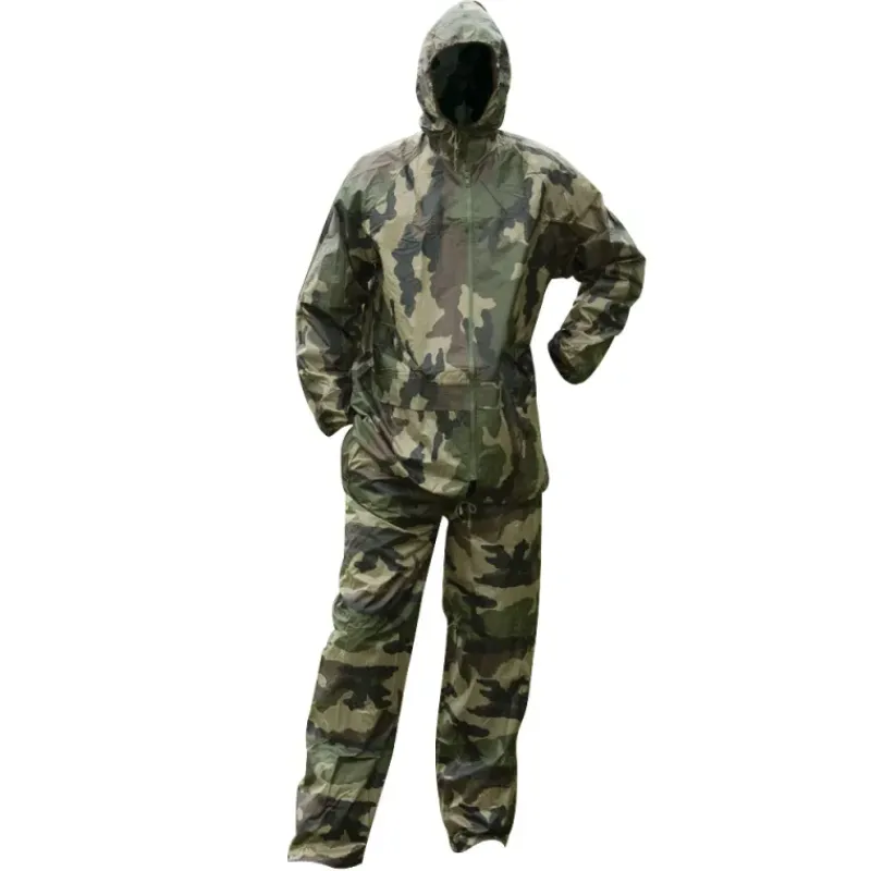 Ensemble de pluie imperméable polyester camo CE M à 3XL*Percussion