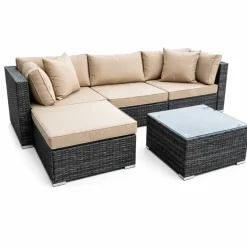 Ensemble Modulo - Canapé d'angle extérieur modulable avec table basse* Clearance