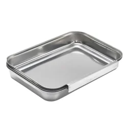 Ensemble pour paner inox 430 - 20,5x15,5x3cm empilable*Pradel France Sale