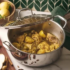 Faitout Ø 28 cm Lumia Tri-Ply 2,5mm Acier 18/10 avec Couvercle*Pradel Excellence New