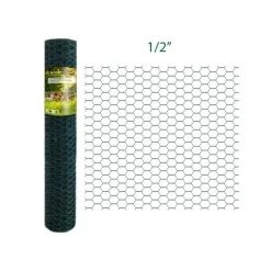 Filet Hexa Plasti Vert - Maille 13 - Hauteur 1m - 25m linéaires* Outlet