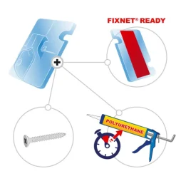 Fixation de protection filet FIXNET 30 x 35 mm* Hot