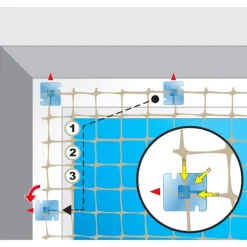 Fixation de protection filet FIXNET 30 x 35 mm* Hot