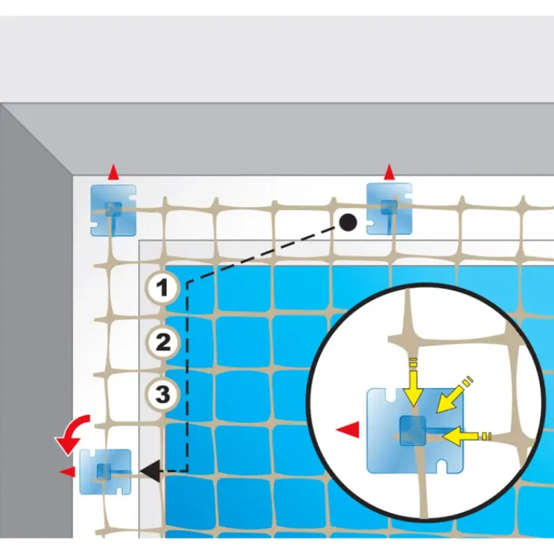 Fixation de protection filet FIXNET 30 x 35 mm* Hot