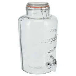 Fontaine à boisson en verre 8L - Robinet verseur et couvercle à clip* Hot