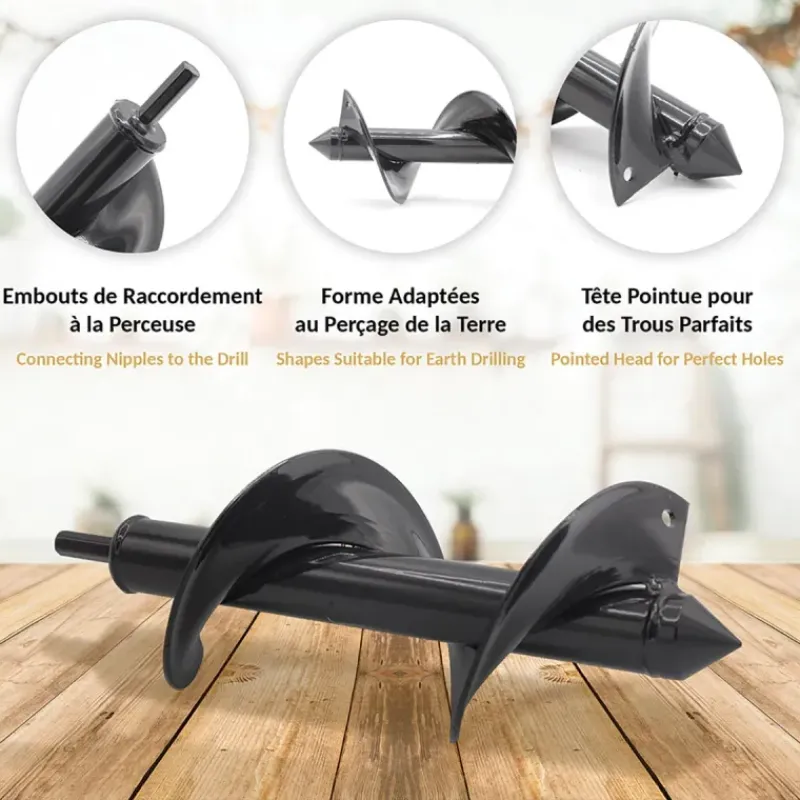 Foret de tarière pour perceuse Ø9 cm - Outil de jardinage* Outlet