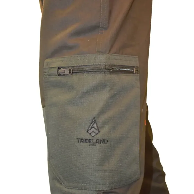 Fuseau femme polyester coton renfort ripstop kaki marron 38 à 46*Treeland New